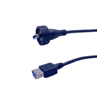 FCONNR USB 3.0 Prise de montage sur panneau étanche avec câble d'extension USB mâle à femelle