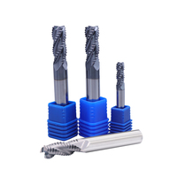 Fraise à dégrossir à tranchant ondulé en carbure monobloc, revêtement TiSiN, HRC55, pour acier moulé trempé, fraise de dégrossissage CNC, personnalisable OEM