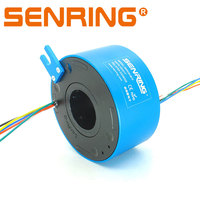 Anneau collecteur traversant 6/12 canaux 2A/5A/10A, connecteur rotatif creux, trou de 5-38,1 mm, anneaux conducteurs