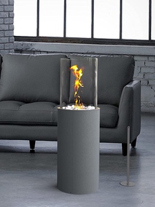 Cheminée au bioéthanol moderne autoportante, poêle de table d'intérieur avec structure métallique - Product Image 5