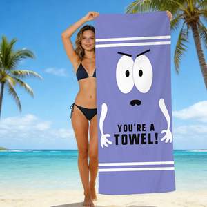 Beach Towel <b>Extra</b> <b>Large</b> 27.5x59 Inch Quick Dry Lightweight Compact Travel Swimming Pool 250gsm Solid Color Machine - Product Image 2