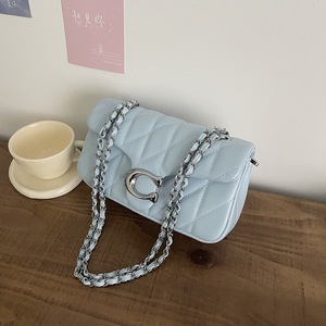 Sac bandoulière rétro en PU véritable pour femme, petit format, avec deux chaînes et fermeture éclair, nouveau modèle <span class=keywords><strong>printemps</strong></span> 2026, populaire auprès des influenceurs - Product Image 3