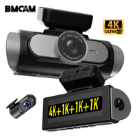 Caméra BMCAM BH11 4 canaux 4K avec écran IPS de 3,39 pouces, WiFi, GPS, objectif fisheye, enregistrement en boucle, vision nocturne, capteur G, Viidure Mobile