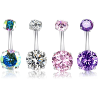 2025 nombril anneaux en gros femmes nouveaux bijoux en acier inoxydable Non balancent nombril Piercing mode corps bijoux
