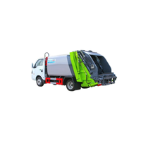 Camion compacteur de déchets Dongfeng Tuyi 3m³ 4x2 avec plaque bleue pour l'élimination des déchets en garage souterrain