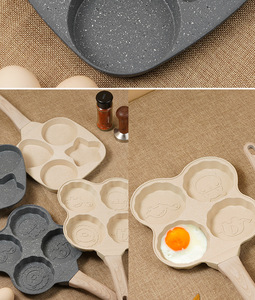 Cartone animato uovo padella ispessita antiaderente per uso domestico quattro fori Mini padella per colazione Maifan <span class=keywords><strong>pietra</strong></span> cucina a induzione - Product Image 5