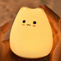 Lampe à pince en silicone en forme de dessin animé, veilleuse de chevet pour enfants, lampe de bureau LED, décoration de la maison, cadeau créatif