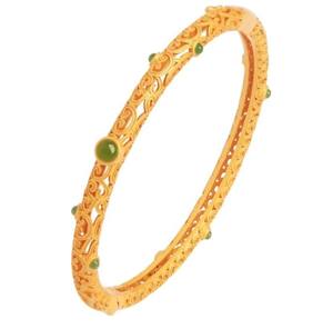 Bracelet ethnique vintage de style palais chinois Antique avec accents d'or de <span class=keywords><strong>jade</strong></span> Bracelet de mode pour femmes avec motif de nuage - Product Image 5