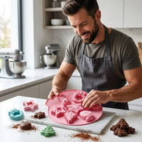 Engel-Liebe Herzförmige Umweltfreundliche Silikon-Schokoladenform Kuchenbackformen Handgemachte Seifen- und Kerzenform zum Valentinstag