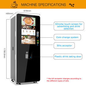 Carbon Steel Glass Door Whey Protein Coffee Protein Shake <b>Dispenser</b> Cold Energy <b>Drinks</b> Vending Machine with SDK Function - Product Image 5