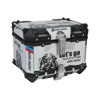 Boîte à bagages arrière universelle en alliage d'aluminium pour moto et véhicule électrique, capacité 45L-100L