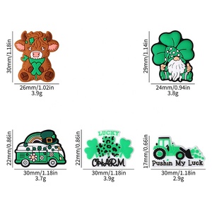 Cuentas Masticables de Trébol de la Suerte para el Día de San Patricio, Cuentas de Silicona de Grado Alimenticio Ecológicas, Cadenas para Chupetes - Product Image 4