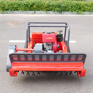 New Arrival Mini Farm Flail Lawn Mower 800mm 1000mm 1200mm RC Home <b>Robotic</b> Diesel Power Crawler Lawn Mower for Grass Cutting - Product Image 4