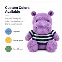 Jouets en crochet tricotés, animaux artisanaux en peluche, poupées animales en tissu tricoté personnalisées, jouets en peluche doux en coton faits à la main