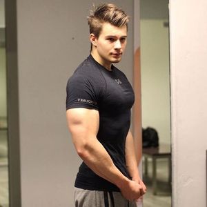 Phòng Tập Thể Dục Tập Thể Dục T Áo Sơ Mi Quần Áo Biểu Tượng Tùy Chỉnh Người Đàn Ông Của Raglan Ngắn Tay Áo Thể Thao Thể Hình Cơ Bắp Tập Thể Dục T Áo Sơ Mi - Product Image 5