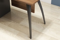 Bureau d'Ordinateur Modulaire Moderne en Bois de 1,2 m avec Pieds en Acier pour Personnel de Bureau et Télétravail, Table Personnalisée