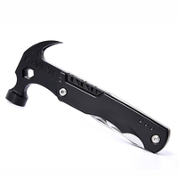 MUPL-074 Nouvel Outil Multifonction en Acier Inoxydable, Marteau Couteau Pliable Portable, Outil de Survie Personnalisable avec Logo, Ouvre-bouteille