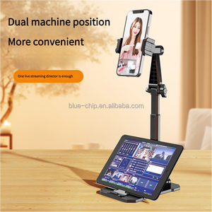 Phổ nhà máy tính để bàn kim loại điện thoại di động núi chủ <span class=keywords><strong>360</strong></span> độ xoay xoay có thể gập lại có thể điều chỉnh kẹp cho bảng bàn sử dụng - Product Image 3