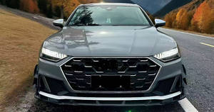 Para el nuevo <span class=keywords><strong>Audi</strong></span> <span class=keywords><strong>A7</strong></span> C7, parachoques de labio delantero de fibra de carbono, envolvente de viento, pequeños recortes de escape, envolvente de viento para un estilo óptimo - Product Image 2