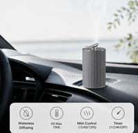Diffuseur d'huiles essentielles intelligent sans eau NC12pro Mini, rechargeable par USB, alimenté par batterie, désodorisant pour voiture, personnalisation