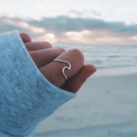 Bague Vague de Surf en Argent Sterling 925 Ocean Jewelry – Vente en Gros, Bijoux Hawaïens Personnalisés, Bague Vague en Argent 925