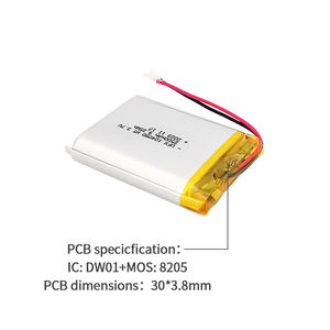 Ufx104050 3.7v טמפרטורה גבוהה 1800mah pouch סוללה נטענת למכשירי חיצוניים - Product Image 3