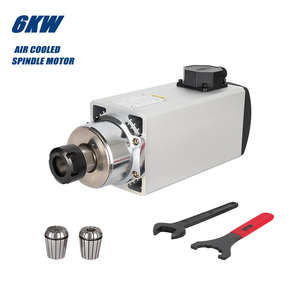 Zhong Hua Jiang มอเตอร์6KW แกนหมุนสายพานสี่เหลี่ยมระบายความร้อนด้วยอากาศ BT30 220V/380V สำหรับเครื่องแกะสลักเราเตอร์ CNC - Product Image 2