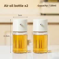 Bouteille d'huile en verre, flacon d'huile pour cuisine domestique et restauration, bouteille d'assaisonnement de qualité alimentaire, flacon scellé à pression pour sauce soja et vinaigre, sans huile