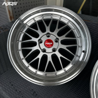 Jantes forgées NJQS OEM Monoblack 2 pièces 5x114.3 5x130 5x120, jantes concaves chromées à rayons pour BMW AUDI Tesla