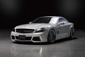 Kit carrosserie large Mercedes SL R230, style WD amélioré, pare-chocs avant et arrière, spoiler, état neuf - Product Image 2