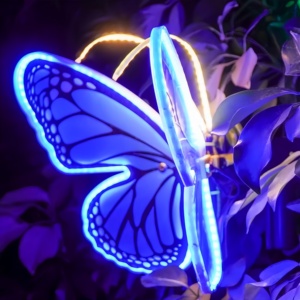 Decorazioni per Esterni Luci Nuziali a LED con Motivo a Farfalle in Movimento per Feste e Matrimoni - Product Image 6