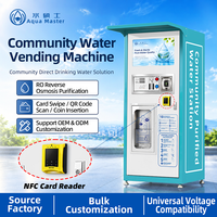 Distributeur d'eau potable filtrée à l'osmose inverse et enrichie en hydrogène, fonctionnant sur pièces, pour extérieur