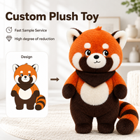 Peluche de Mapache de Pelo Largo, Kawaii, Personalizado, Precio de Fábrica, Juguete de Peluche Suave, Mini Peluches Adorables, Muñeco Decorativo para el Hogar