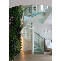 Escalier en colimaçon personnalisé Prima Custom Design pour l'intérieur, en métal et verre, de forme sur mesure, à vendre