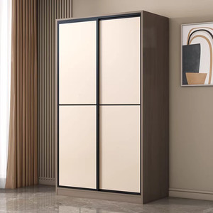 Armoire <span class=keywords><strong>de</strong></span> chambre à coucher pour location, en <span class=keywords><strong>bois</strong></span> <span class=keywords><strong>massif</strong></span>, avec portes coulissantes, multifonctionnelle, design simple et moderne, nouvelle collection 2025 - Product Image 4
