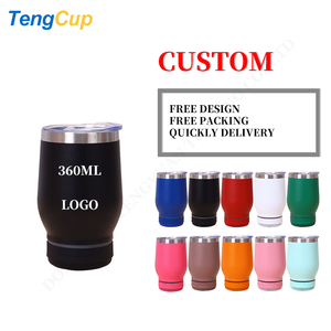 TY logotipo personalizado 360ml Acero inoxidable Mini en forma de U taza de cáscara de huevo al aire libre portátil termo taza coche con tapa - Product Image 1