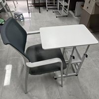 Table de chevet mobile réglable en hauteur pour la maison, en MDF, pour étudiants, bureau, ordinateur portable, avec roulettes