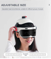 MK Intelligentes Multifunktionales Kopf-Augen-Massagegerät Modell 608 Weiß/Schwarz Zeitsteuerung Automatische Vibration Heizfunktion Komfortabel