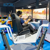 Simulateur de course sur plateforme dynamique électrique à 3 écrans pour la conduite automobile