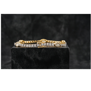 Unique Cuban Diamond 12mm <b>Bracelet</b> Yellow Gold Silver Iced Out Hip Hop Wedding 14K 8 Inch Certified Jewelry - Product Image 1