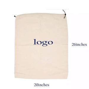 Nouveaux sacs anti-poussière en coton blanc à fond plat avec logo personnalisé, impression sérigraphique, pour vêtements et sacs à main - Product Image 3