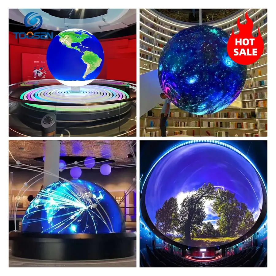 Toosen Factory Stock P1.9 Led Ball Screen Diameter 0.53m Shaped Led Spherical Screen 360 Globe Sphere Display Use For Exhibition