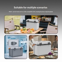 Boîte de réfrigération/chauffage électronique semi-conductrice portable pour la maison et la voiture, double usage, capacité extra-large 28L, avec écran