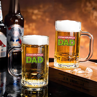 Cadeaux pour la fête des pères, verres à bière personnalisés avec logo, style allemand, verres à bière transparents, hauts, robustes et épais