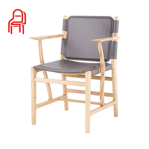 Manufacturers mass produce modern luxury dining chairs designers deluxe with arm real wooden horse saddle leather hotel