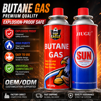 Cartouche de gaz butane portable 220g 227g pour réchaud de camping, combustible jetable à combustion propre pour cuisson en extérieur - Fabrication OEM