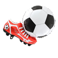 Ballon en aluminium monobloc en forme de chaussure de football et de soccer pour la décoration de fêtes sportives (vente en gros)