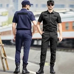 Vêtements de travail Garde de sécurité <span class=keywords><strong>Securitas</strong></span> Uniformes Sécurité Homme Royal Garde Uniformes Été pour hommes Respirant Bleu, noir - Product Image 4