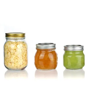 Kunden spezifische Glas Mini Großhandel Regular Mouth Canning 12 Oz Einmach gläser in loser Schüttung für Salz und Pfeffer