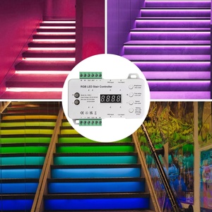 Controlador de Iluminación LED RGB para Escaleras con Sensor y Control Remoto, Fuente de Alimentación de 12V-24V CC para Tiras SMD5050, 16/20 Escalones, Incluye Línea Principal - Product Image 6